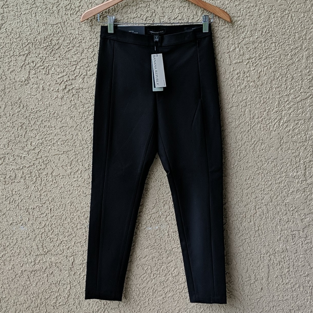 Banana Republic Devon High Rise Ankle Black Pants 0 petite